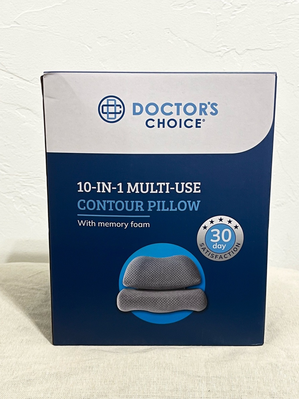 Doctor's Choice Multi-Use Contour Memory Foam Pillow for Neck Back Pain Relief